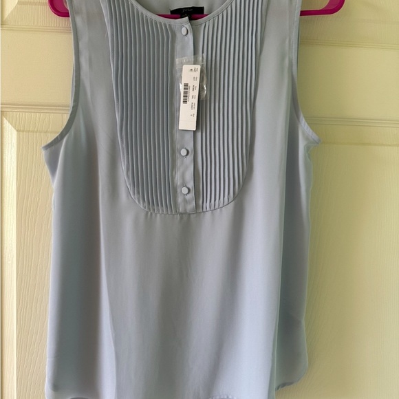 🚺👚 NWT J.Crew Pleated Front Sleeveless Top Tank Blouse – Soft Blue, Size S 4 6 - Picture 5 of 13